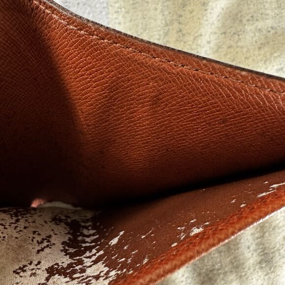 Louis Vuitton LV Brown Bifold Leather Monogram Vintage Men's Wallet - Picture 11 of 12